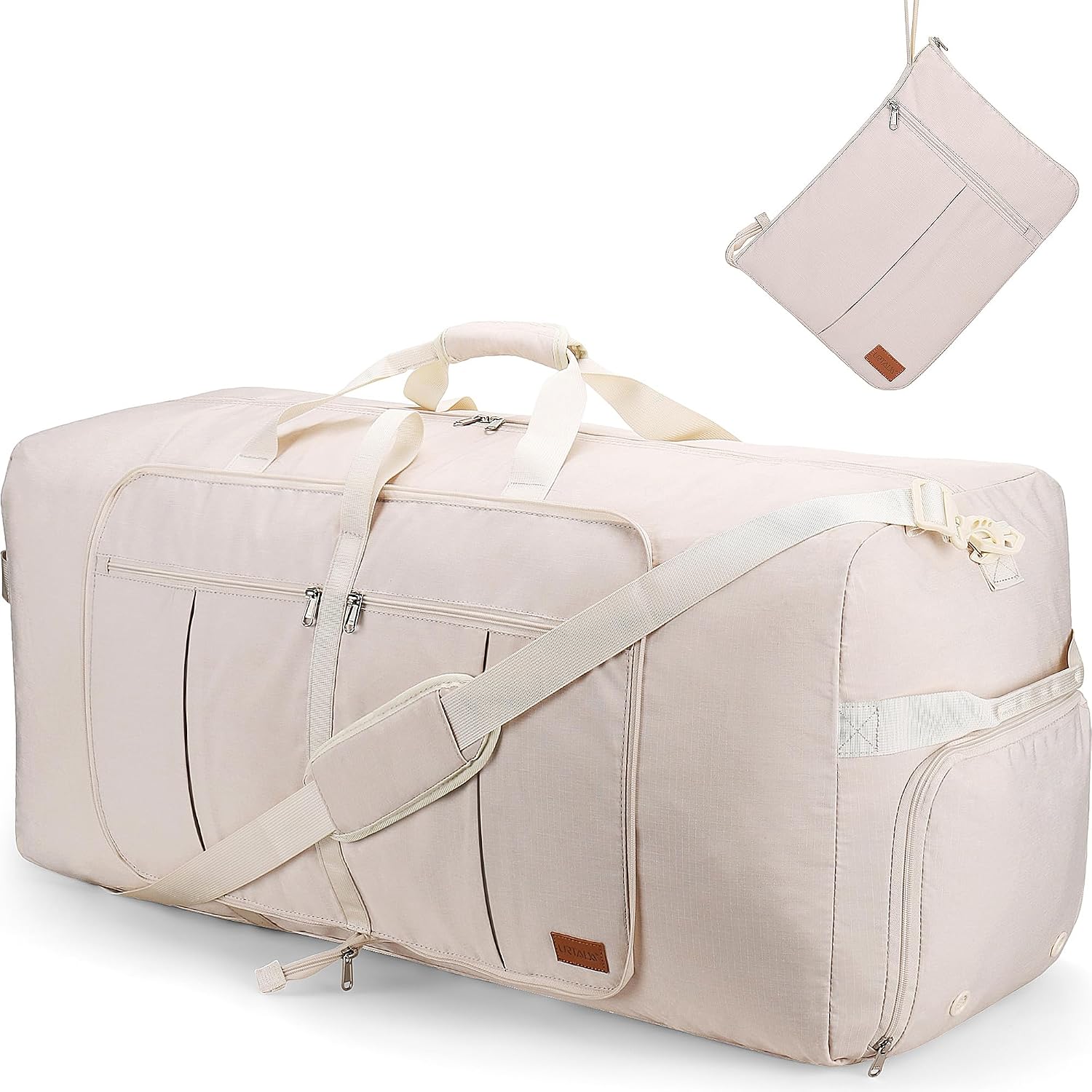 120L Foldable Waterproof Travel Duffel Bag with Shoe Compartment