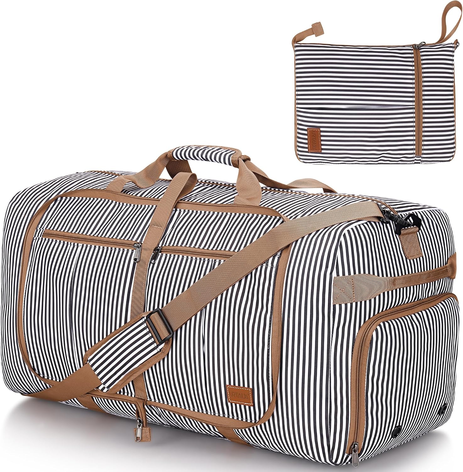 120L Foldable Waterproof Travel Duffel Bag with Shoe Compartment