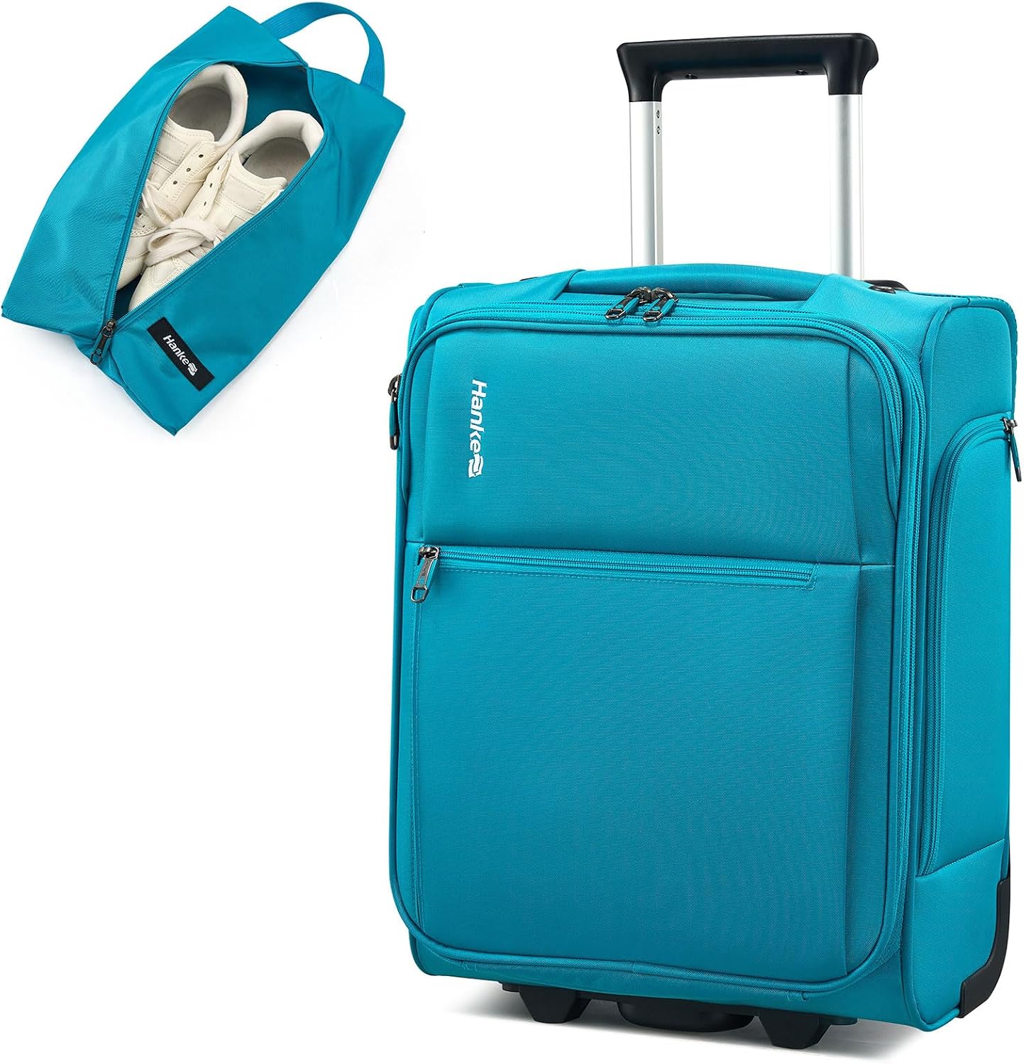 16 Inch Underseat Cabin Suitcase with Spinner Wheels and Combination Lock