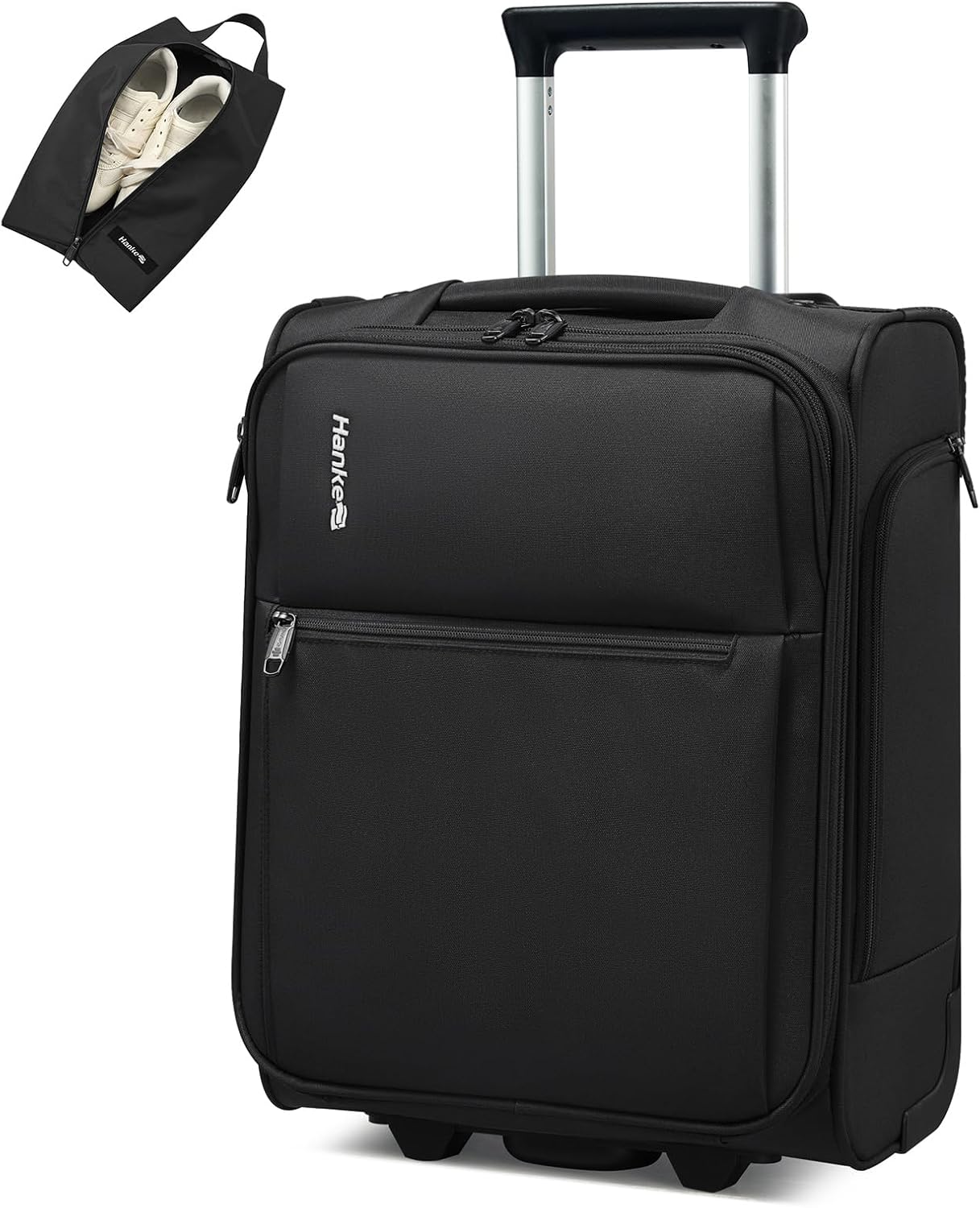 16 Inch Underseat Cabin Suitcase with Spinner Wheels and Combination Lock