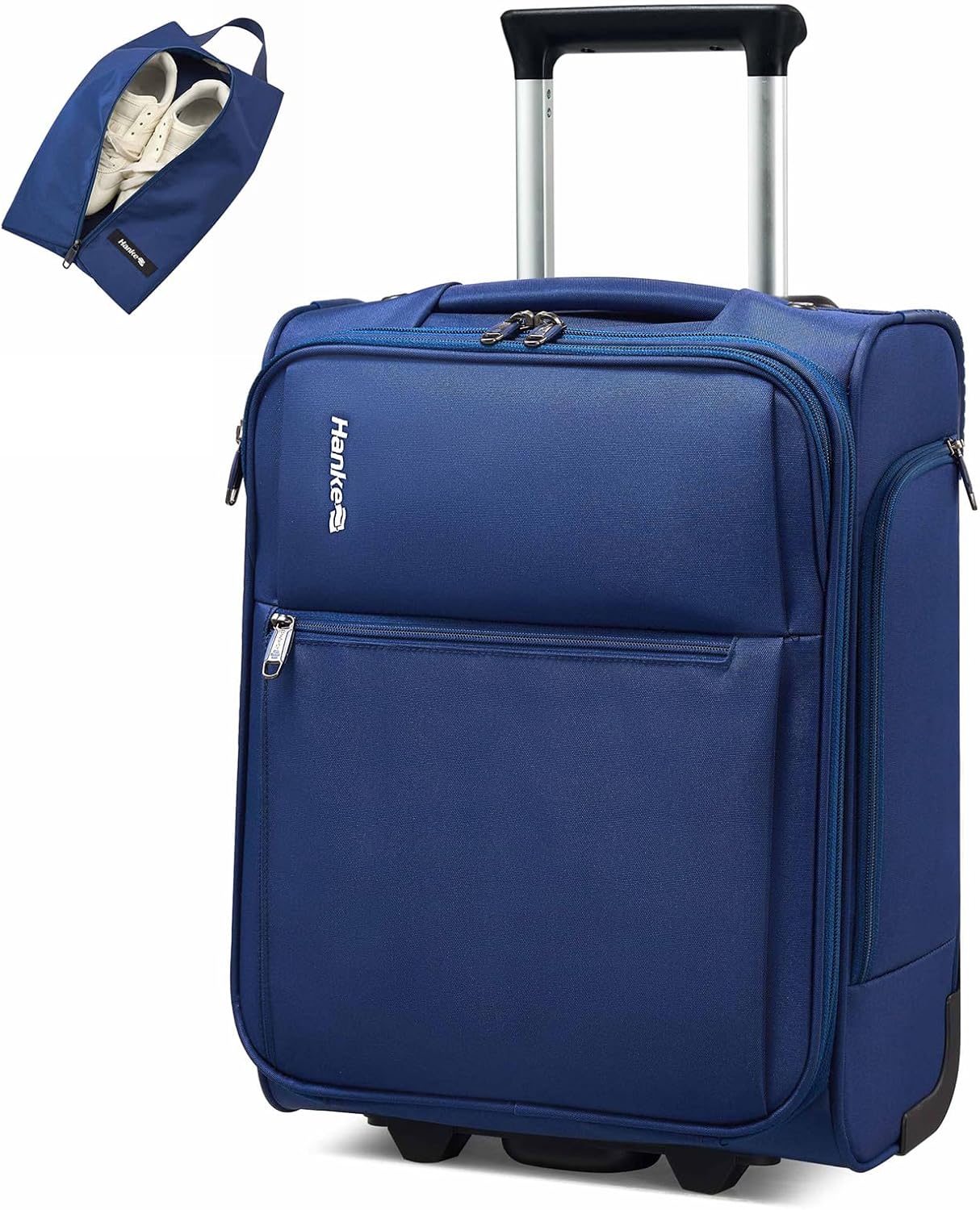 16 Inch Underseat Cabin Suitcase with Spinner Wheels and Combination Lock