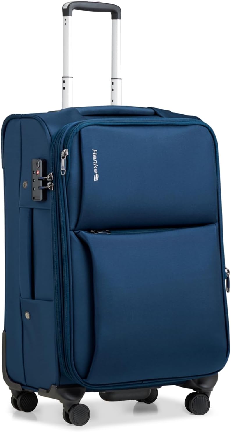 16 Inch Underseat Cabin Suitcase with Spinner Wheels and Combination Lock