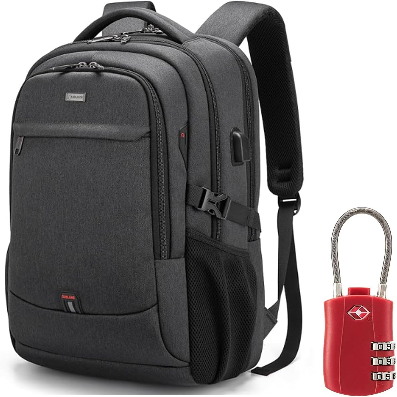 17 Inch Laptop Backpack with USB Charging Port, Water Resistant
