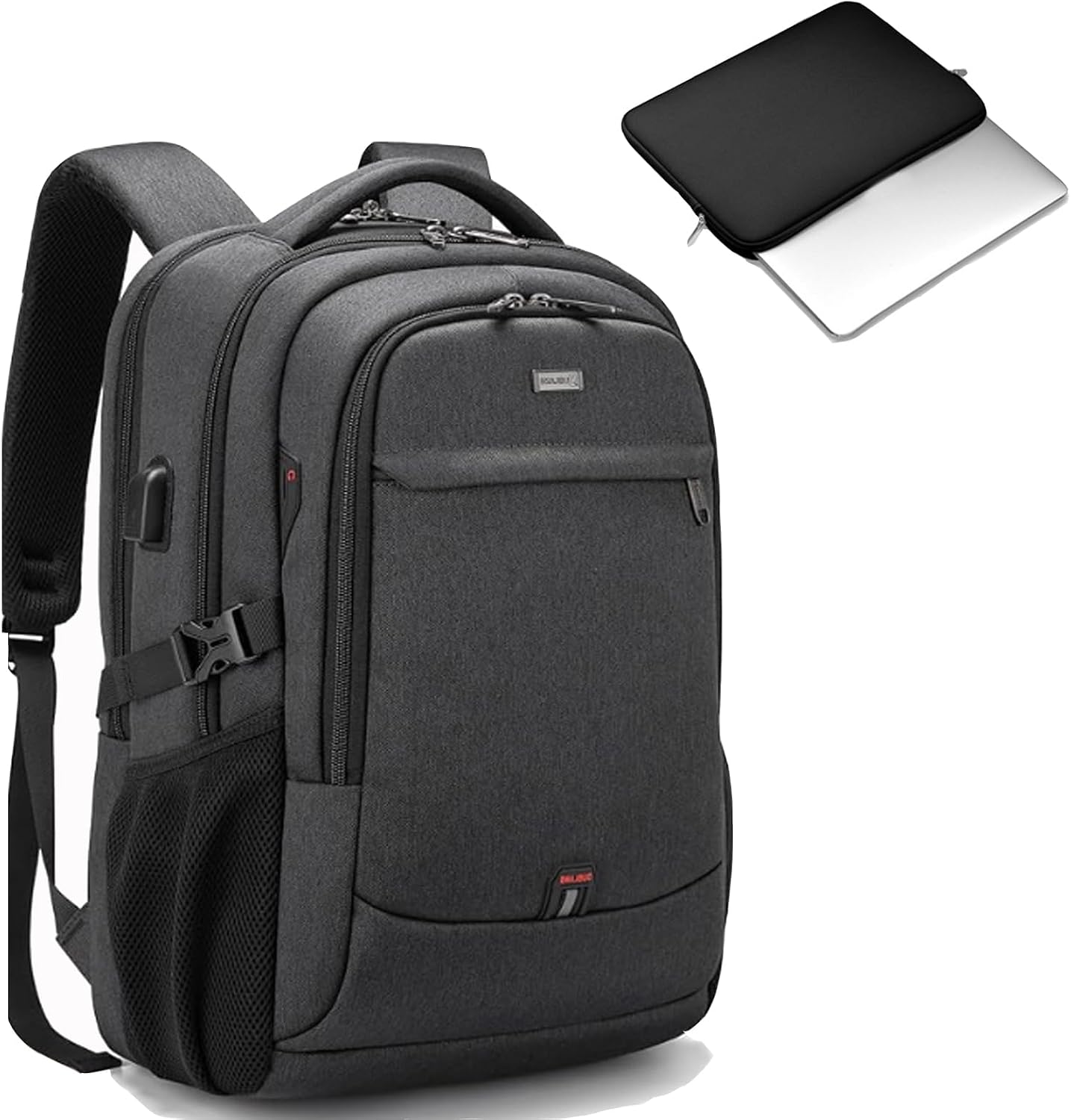 17 Inch Laptop Backpack with USB Charging Port, Water Resistant