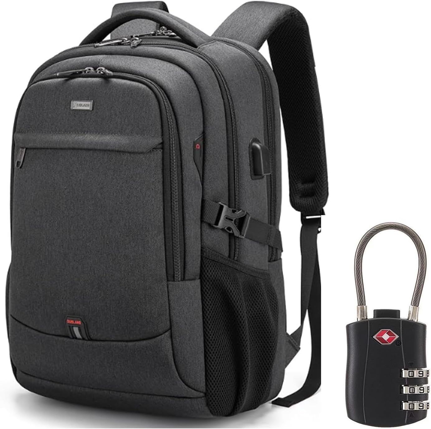 17 Inch Laptop Backpack with USB Charging Port, Water Resistant