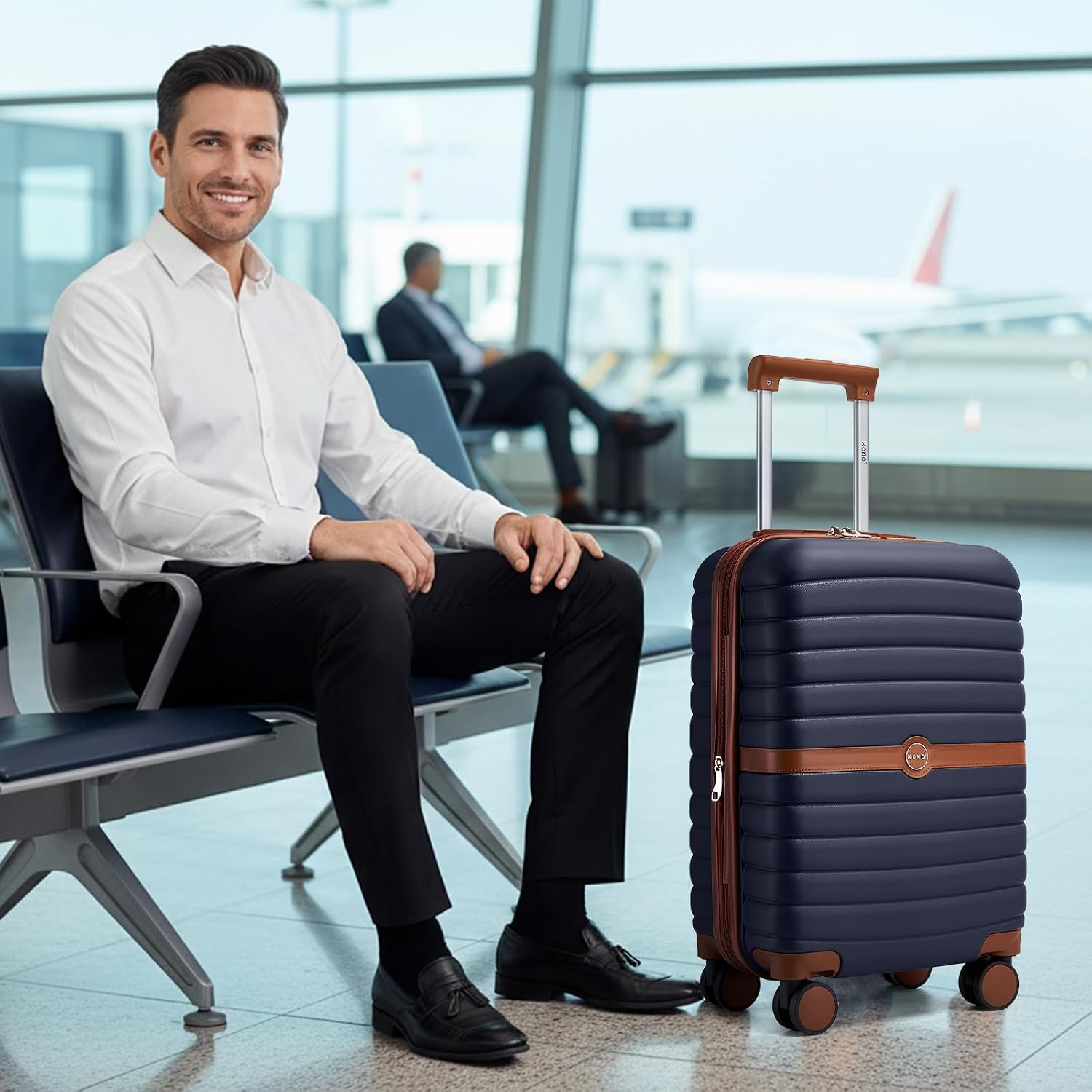 20 Inch Expandable Cabin Suitcase in Hard Shell PC and ABS