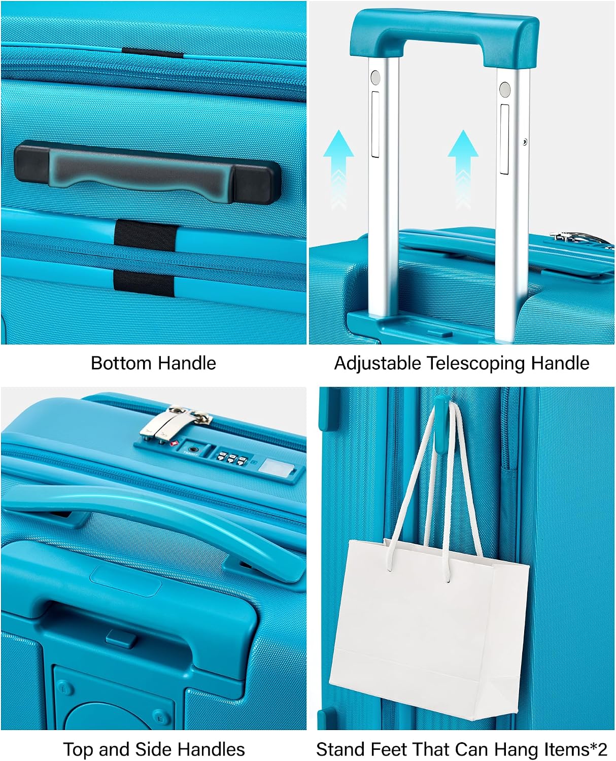 28 Inch Expandable Hard Shell Suitcase with Spinner Wheels, Top Opening