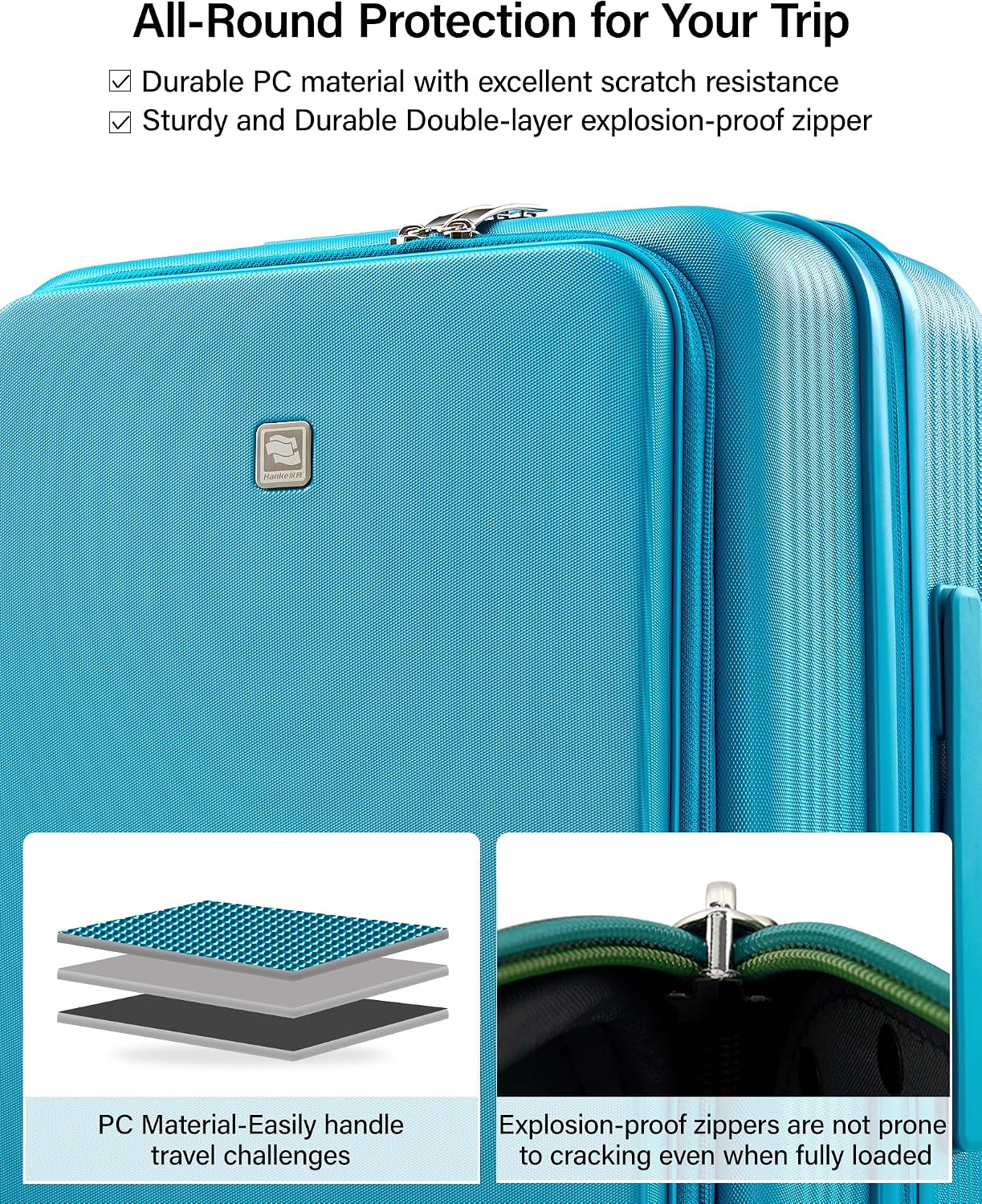 28 Inch Expandable Hard Shell Suitcase with Spinner Wheels, Top Opening