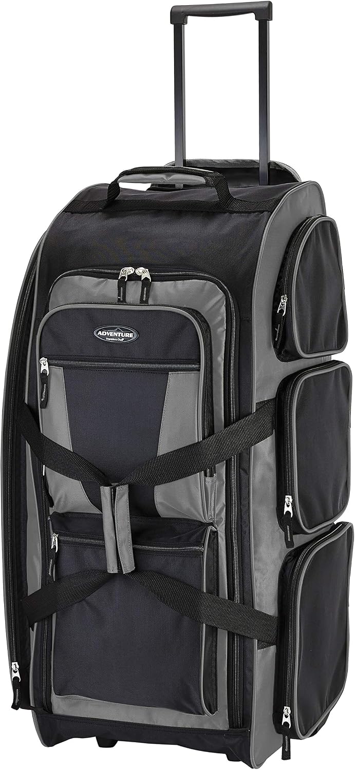 30 Inch Multi Pocket Upright Rolling Duffel Bag