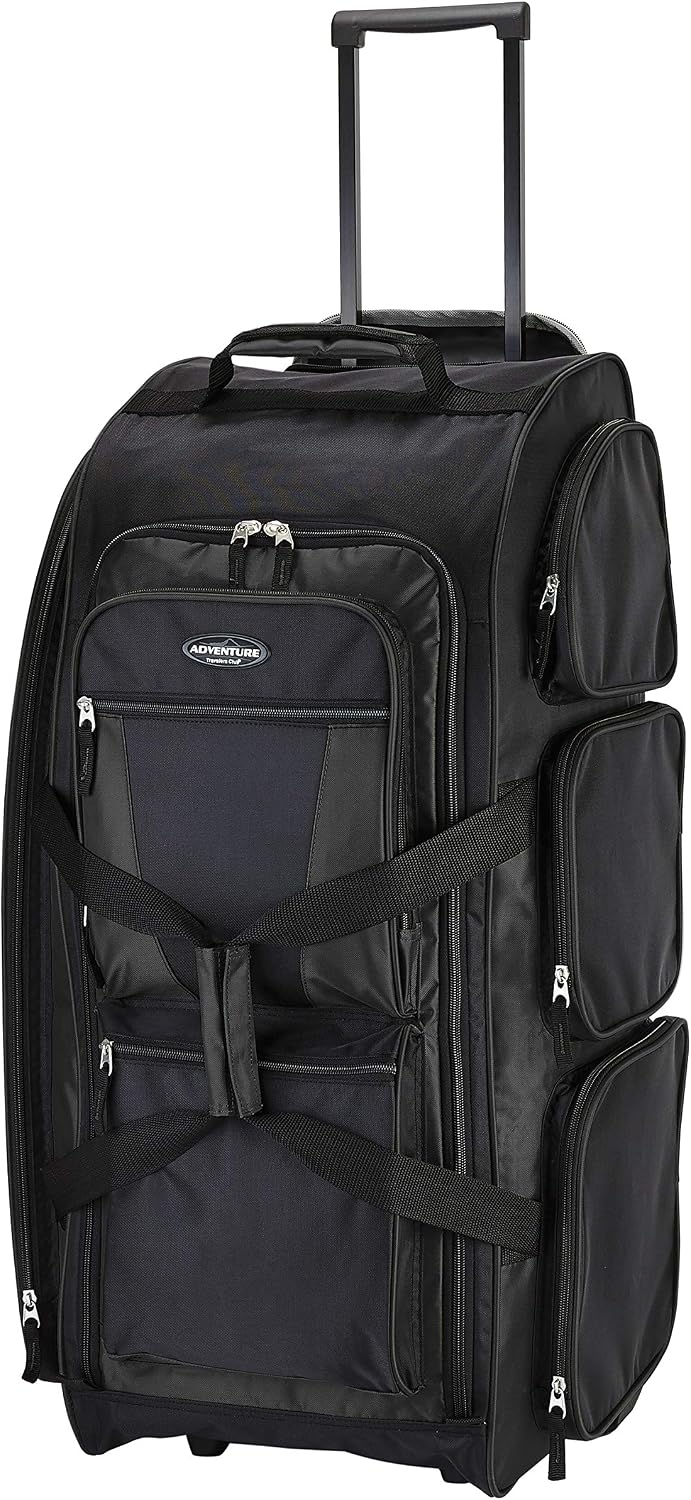 30 Inch Multi Pocket Upright Rolling Duffel Bag