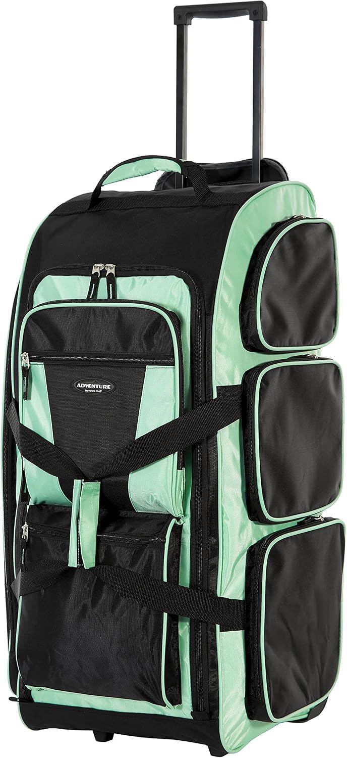 30 Inch Multi Pocket Upright Rolling Duffel Bag