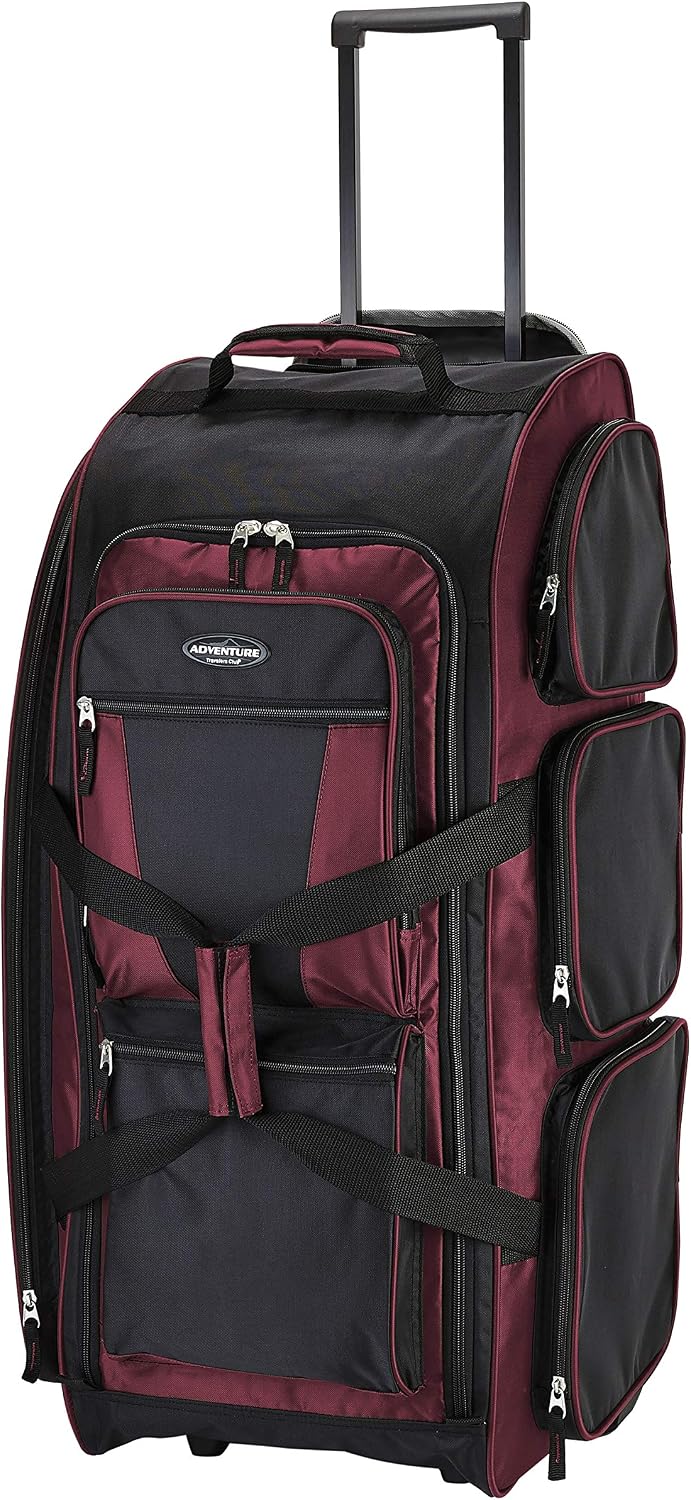 30 Inch Multi Pocket Upright Rolling Duffel Bag