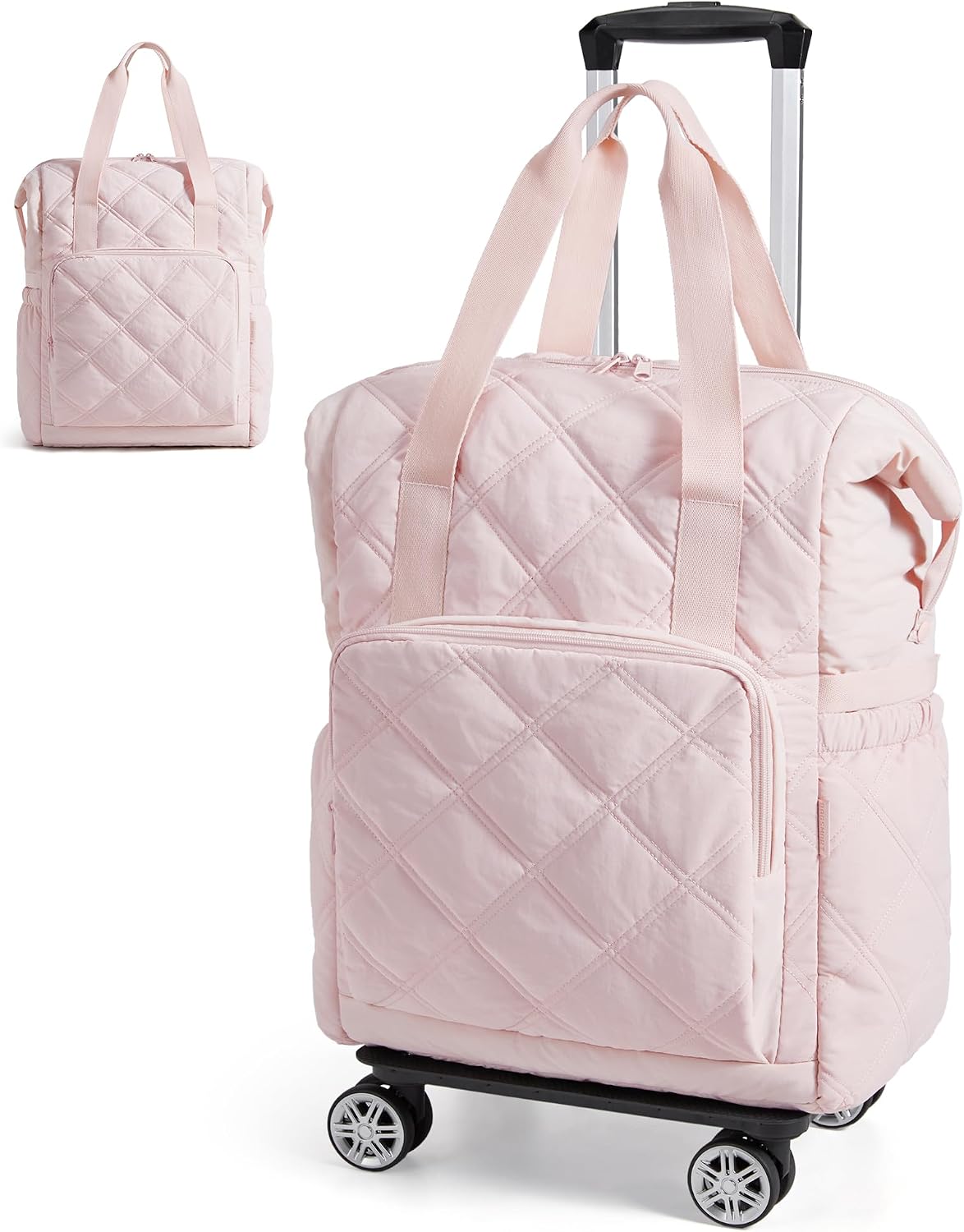 35L Rolling Duffle Bag with Detachable Base and Wet Pocket