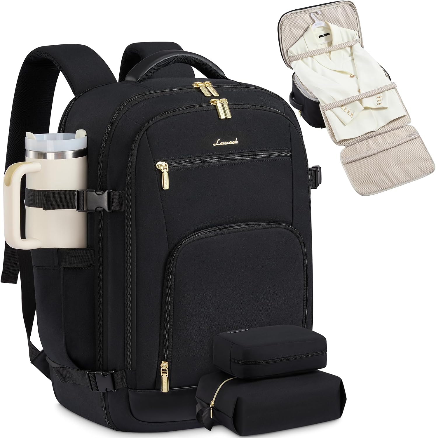 40L Cabin Travel Backpack for Women, Fits a 17 Inch Laptop
