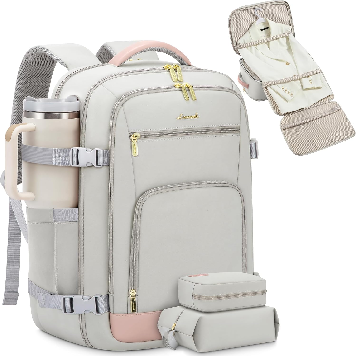 40L Cabin Travel Backpack for Women, Fits a 17 Inch Laptop