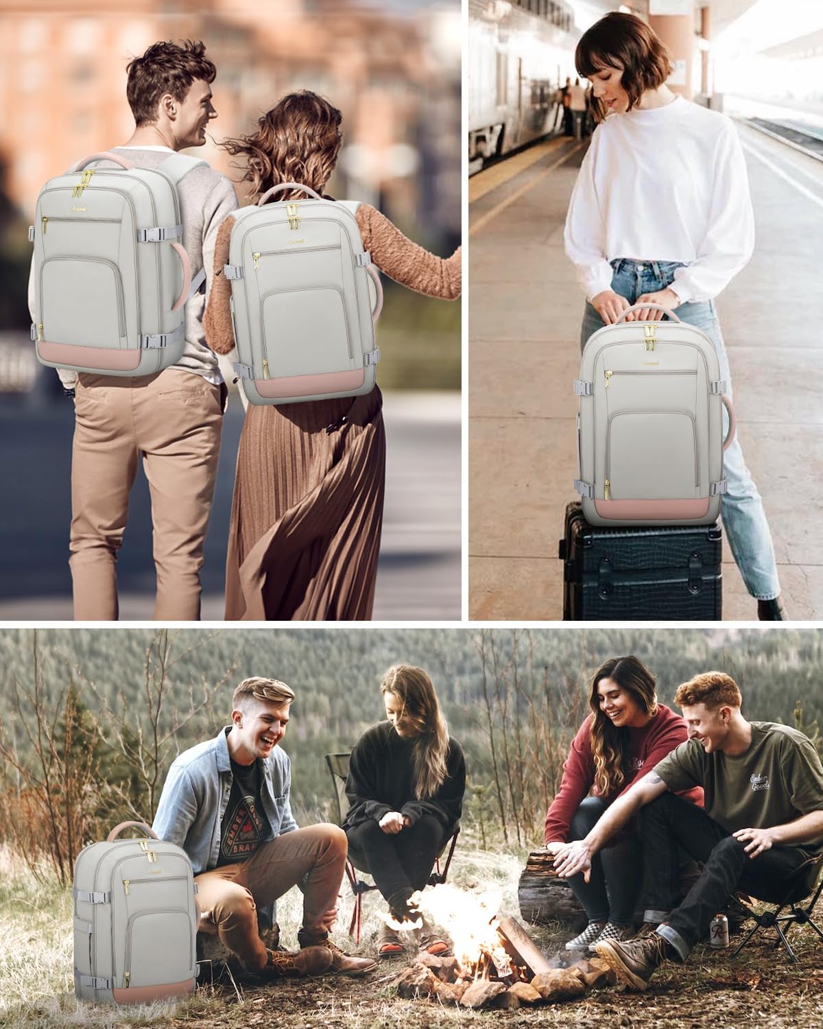 40L Cabin Travel Backpack for Women, Fits a 17 Inch Laptop