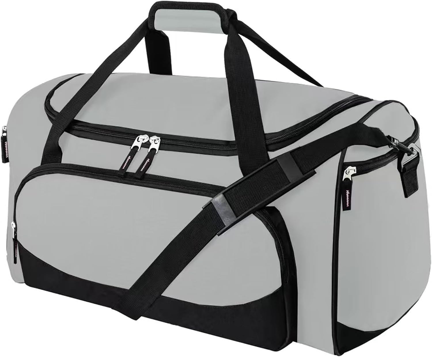 50L Gym and Travel Duffle Bag in Black with Multiple Pockets