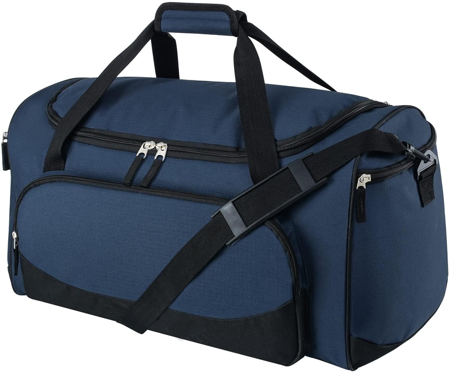 50L Gym and Travel Duffle Bag in Black with Multiple Pockets