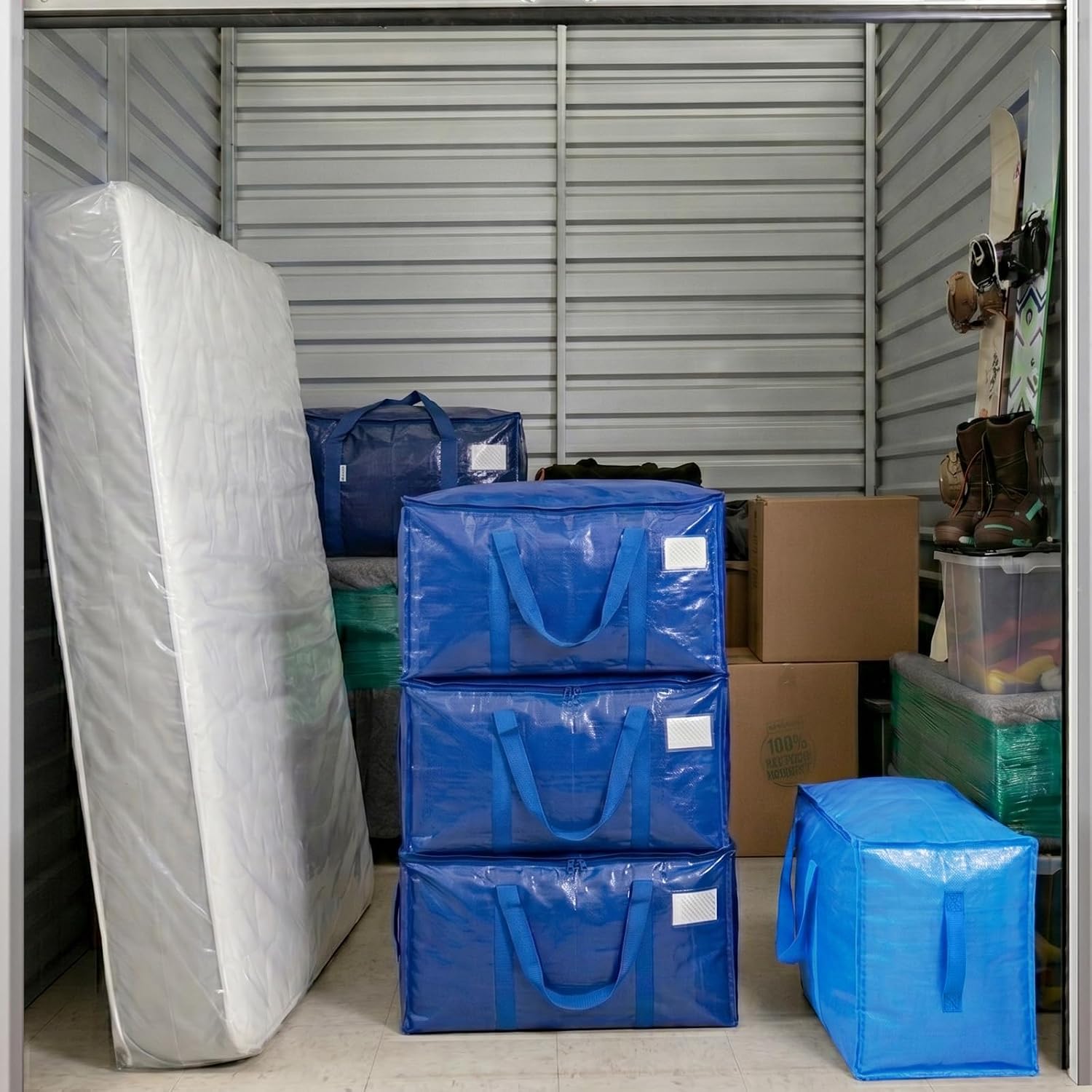 6 Pack Extra Large Moving and Storage Bags, Heavy Duty