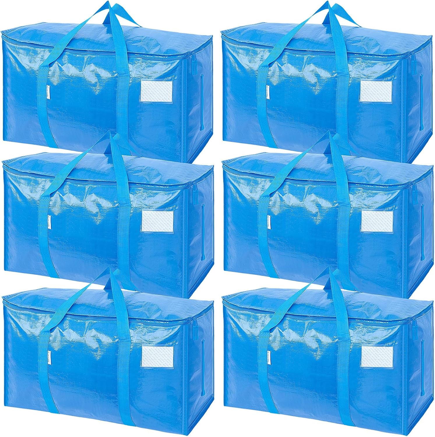 6 Pack Extra Large Moving and Storage Bags, Heavy Duty