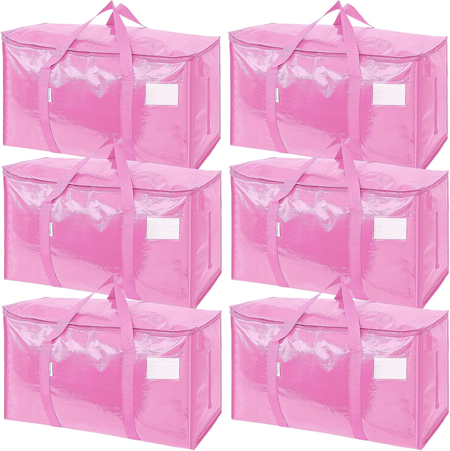 6 Pack Extra Large Moving and Storage Bags, Heavy Duty