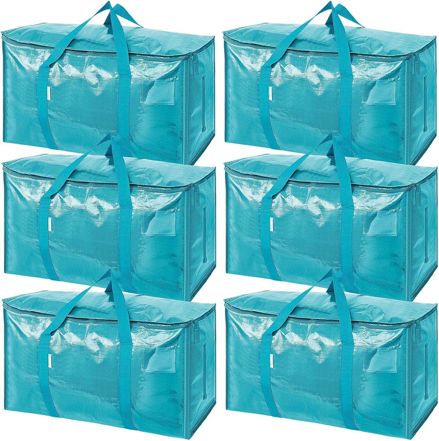 6 Pack Extra Large Moving and Storage Bags, Heavy Duty