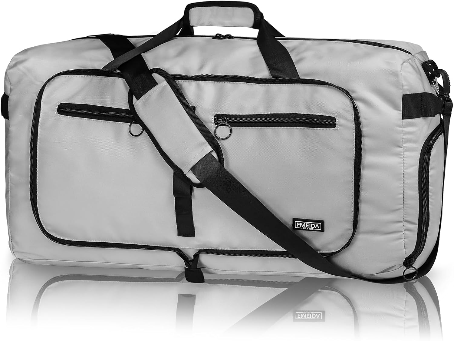 65L Foldable Travel Duffle Bag with Shoe Compartment