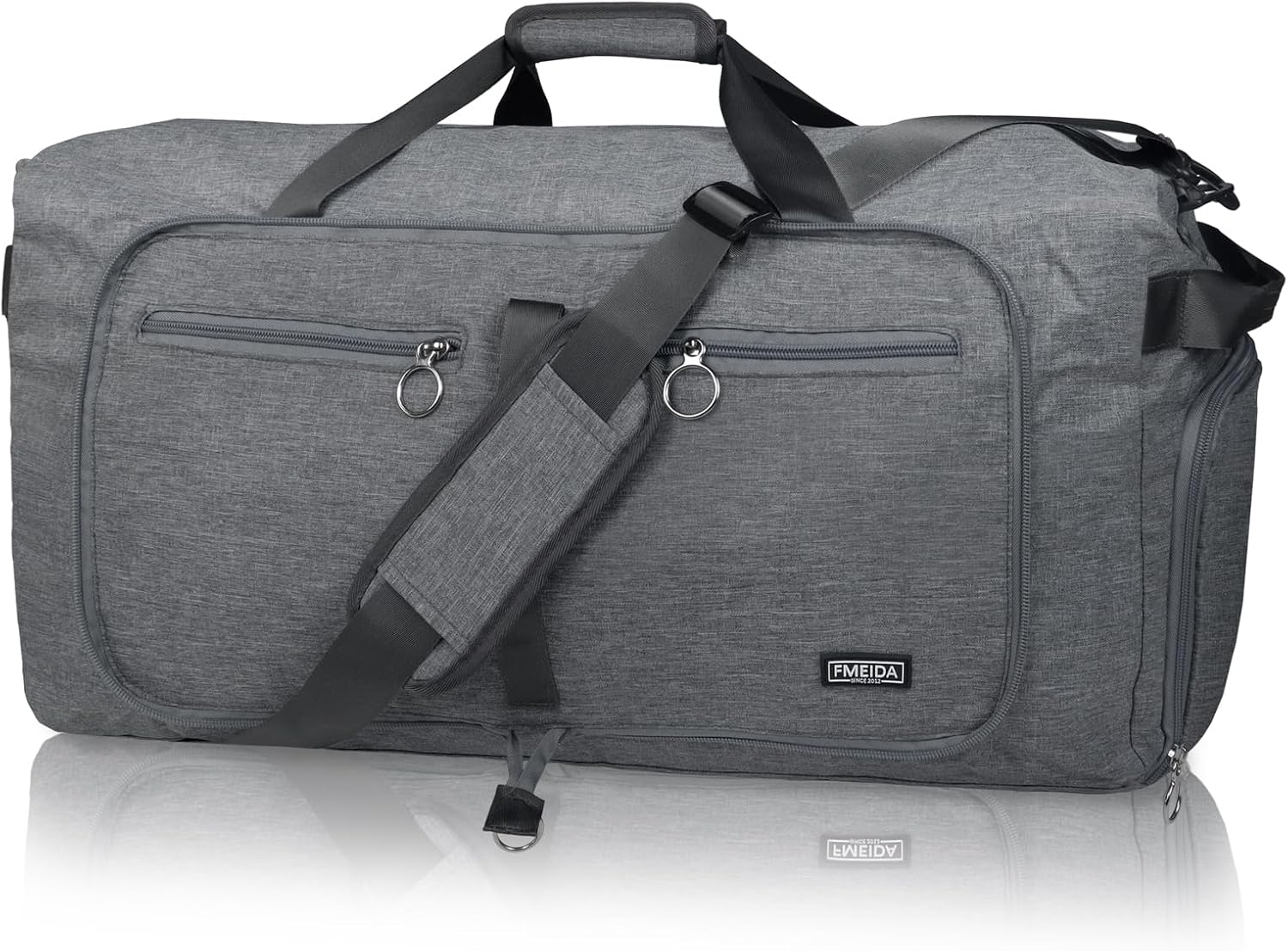65L Foldable Travel Duffle Bag with Shoe Compartment