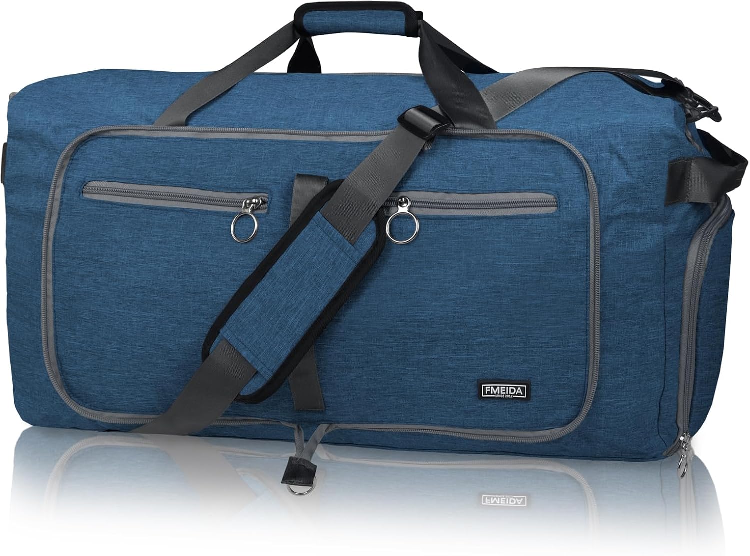 65L Foldable Travel Duffle Bag with Shoe Compartment