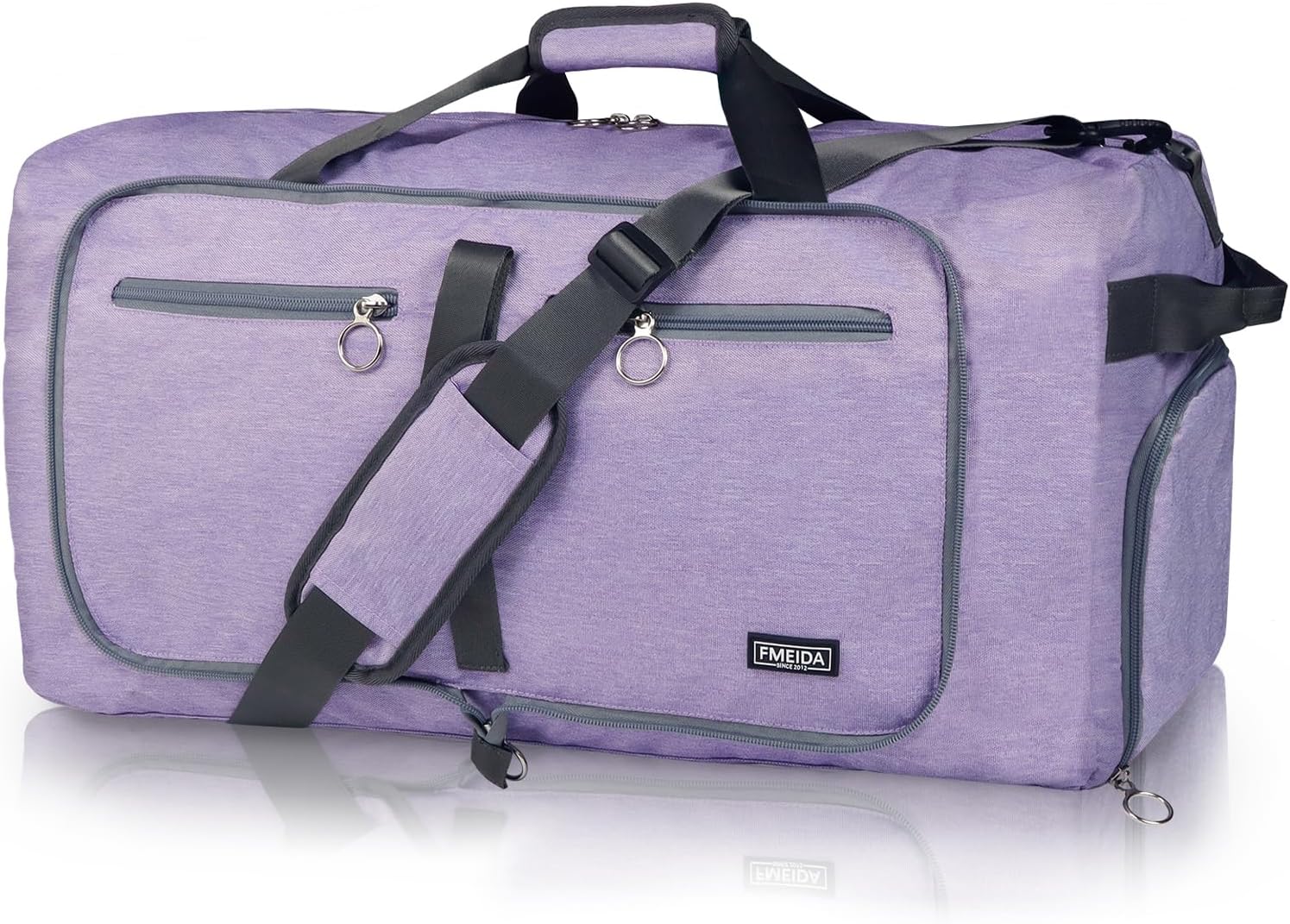 65L Foldable Travel Duffle Bag with Shoe Compartment