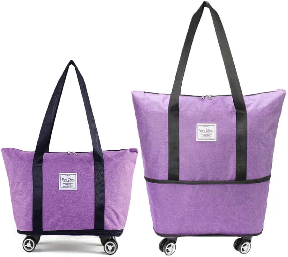 Collapsible Shopping Trolley Bag with 360 Degree Swivel Wheels