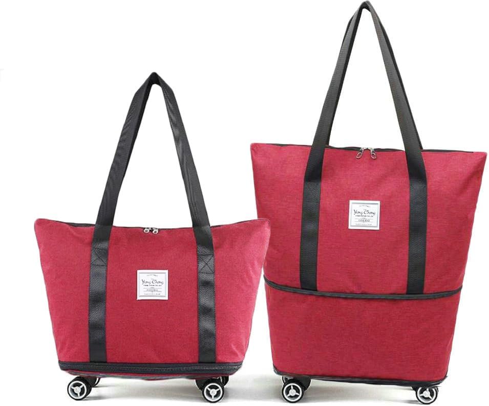 Collapsible Shopping Trolley Bag with 360 Degree Swivel Wheels