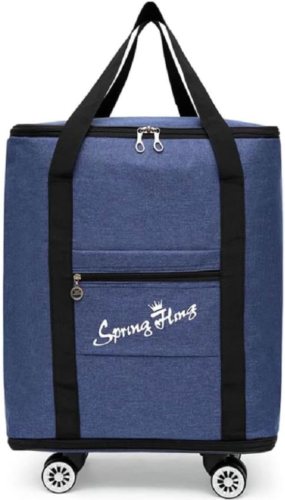 Collapsible Shopping Trolley Bag with 360 Degree Swivel Wheels