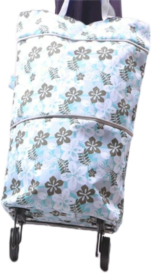 Collapsible Shopping Trolley Bag with 360 Degree Swivel Wheels