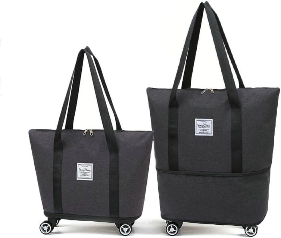 Collapsible Shopping Trolley Bag with 360 Degree Swivel Wheels